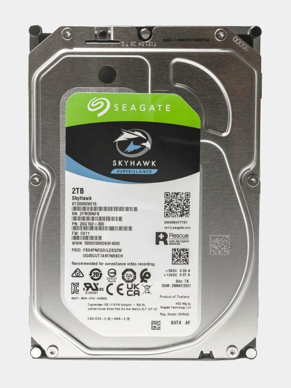 Жесткий диск Seagate 3.5" 2 Tb 5400 rpm 256 Mb SATA III 6 Gb/s ST2000VX015