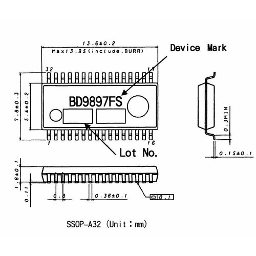 Микросхема BD9897FS инвертор logah nik03004 60 lcd