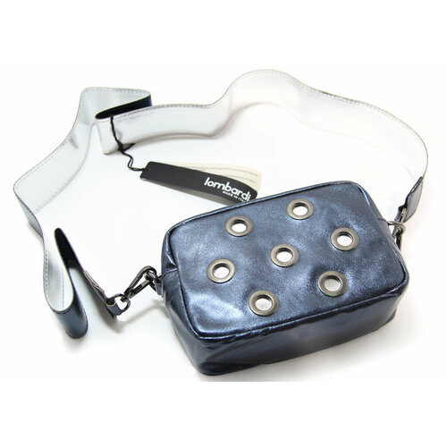 Сумка кросс-боди LOMBARDI, фактура гладкая, синий