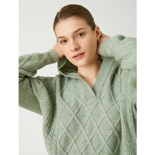 фото Пуловер koton, размер xl, зеленый