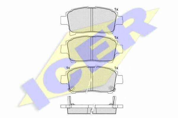 Колодки тормозные дисковые перед Icer 181583