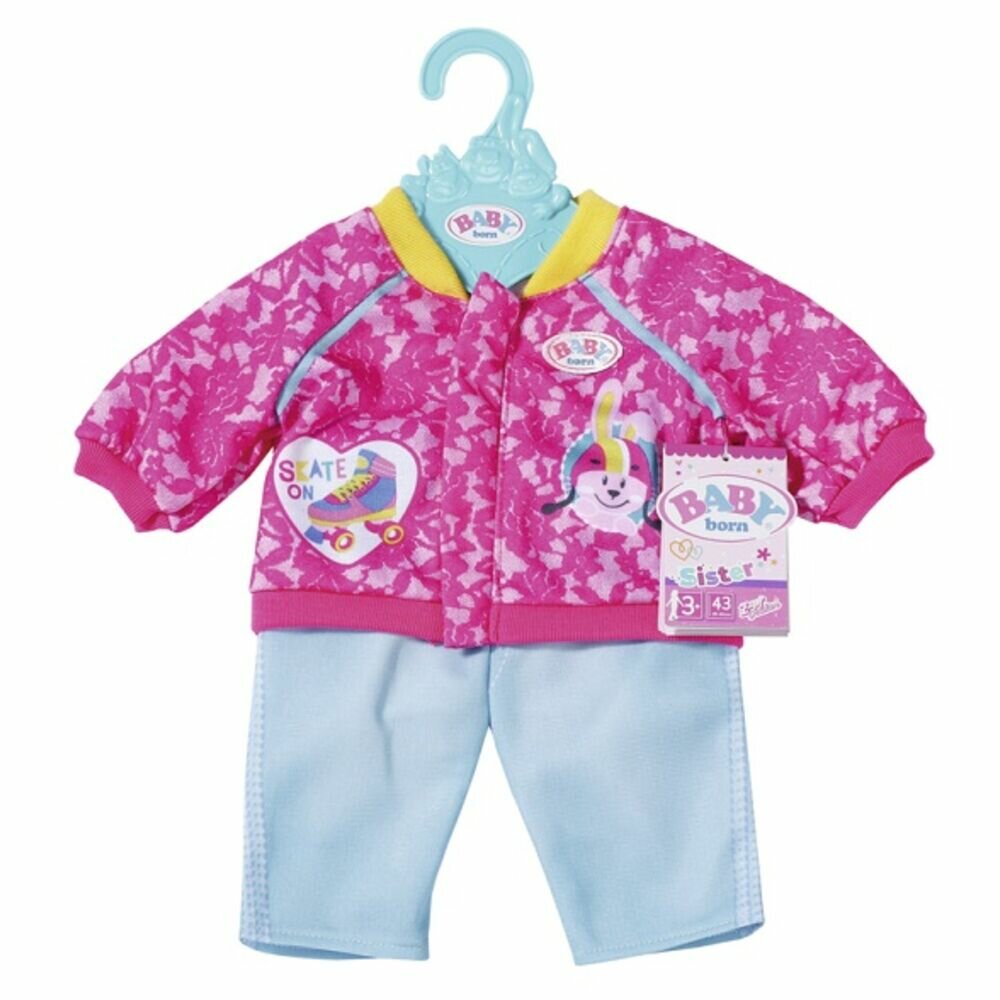 Zapf Creation Baby born Повседневный костюмчик (розовая круточка), 43 см 828-212