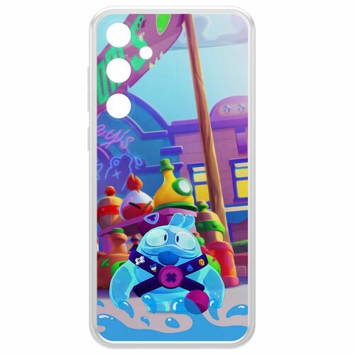 Чехол-накладка Krutoff Clear Case Brawl Stars-Скуик для Samsung Galaxy A35 5G (A356) чехол накладка krutoff clear case brawl stars ворон золотой меха для samsung galaxy a35 5g a356