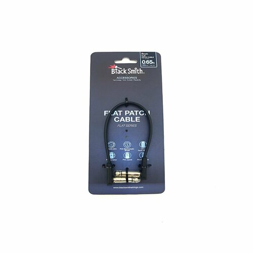 BlackSmith Flat Patch Cable 0,65ft FPC-20 инстр кабель, 20 см, угл Jack + угл Jack, черный