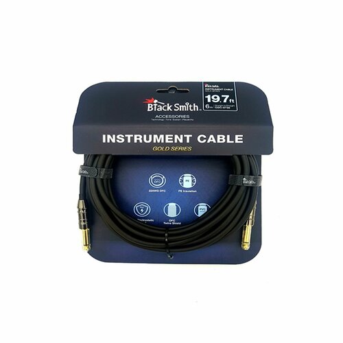 BlackSmith Instrument Cable Gold Series 19,7ft GSIC-STS6 инстр кабель, 6 м, прJack + прJack, поз ко