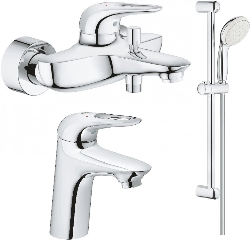 Комплект смесителей Grohe Eurostyle New 33591003 + 32468003 + 27853001