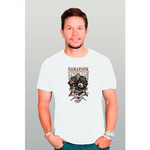 фото Футболка пожарное братство пожарные, размер 4xl, белый zerosell