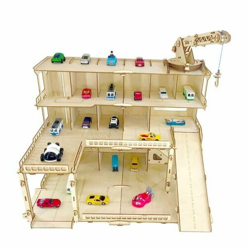Конструктор Парковка МегаПарк деревянные игрушки мир деревянных игрушек счеты алфавит