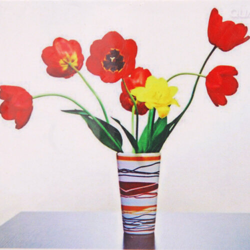 Алмазная мозаика DIY LM-K20080«Тюльпаны в вазе»20*20 см