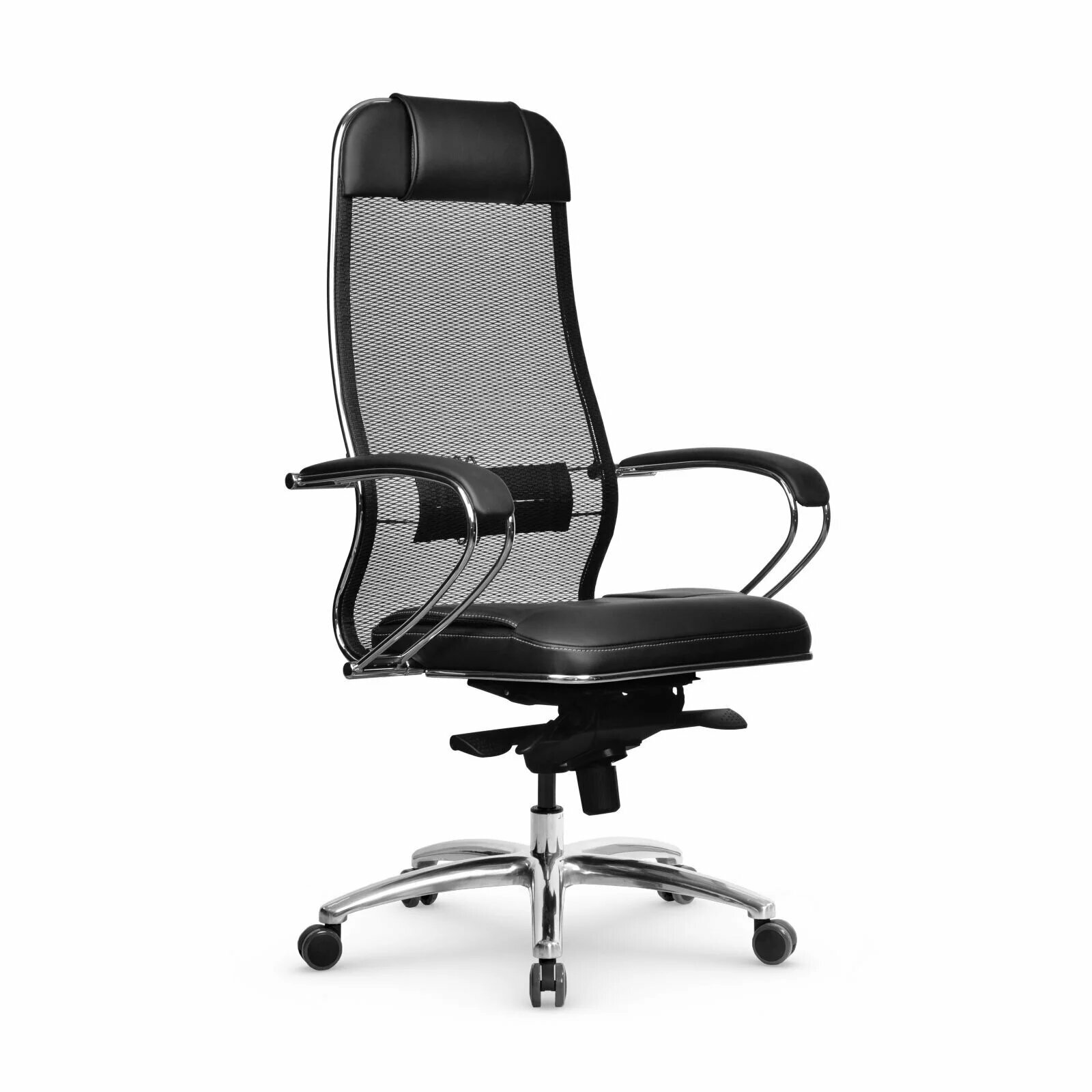 Компьютерное кресло METTA Samurai SL-1.04 для руководителя, обивка: сетка/искусственная кожа, цвет: черный