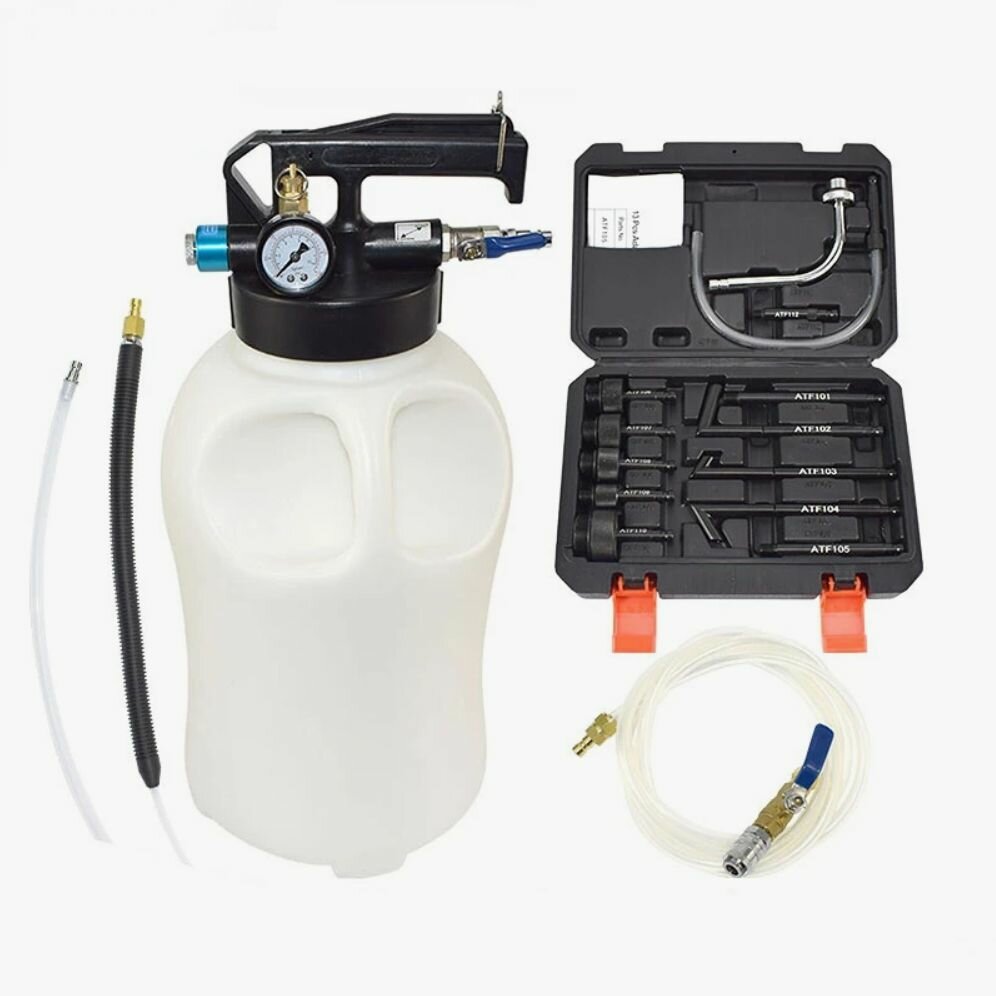 Пневматический устройство для откачки и заправки технических жидкостей в АКПП 10 литров