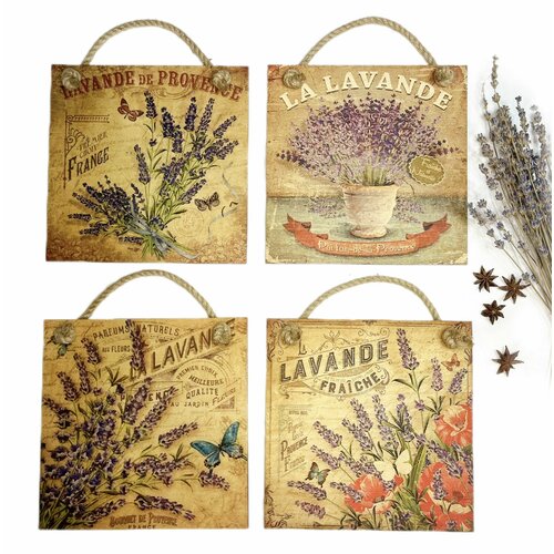 Картины деревянные для дома, дачи. Лаванда, Прованс