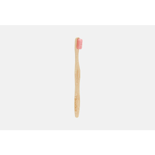 Бамбуковая зубная щетка nordics pink bristles / кол-во 1 шт детская зубная щетка nordics yellow bristles 1 шт