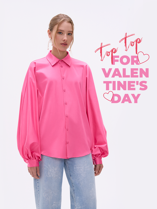 Блуза  TOPTOP, размер S, розовый