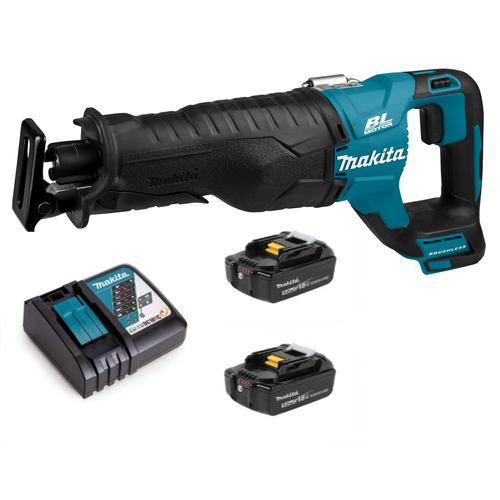 Аккумуляторная сабельная пила Makita DJR187RT2 (18V, 2x5Ah, з/у, Li-Ion) аккумуляторная сабельная пила makita djr187rte 18v 2x5ah з у li ion