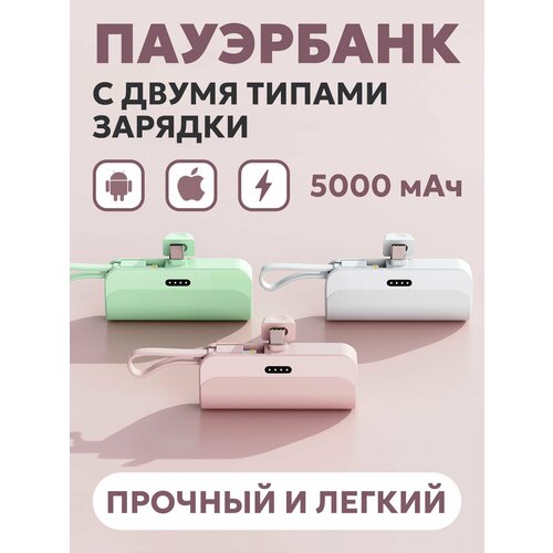 Пауэрбанк мини для айфона или андроид компактный внешний аккумулятор 187000₽