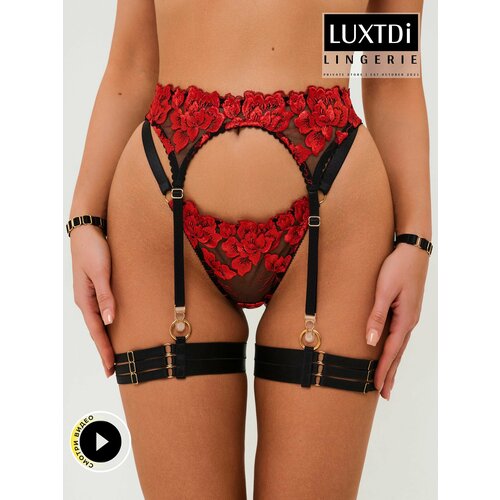 Пояс для чулок  Luxtdilingerie Moulin Rouge, 40 den, размер M, черный