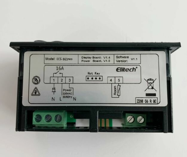 Терморегулятор ECS-961NEO "ELITECH" (1 датчик пластик) - фотография № 4