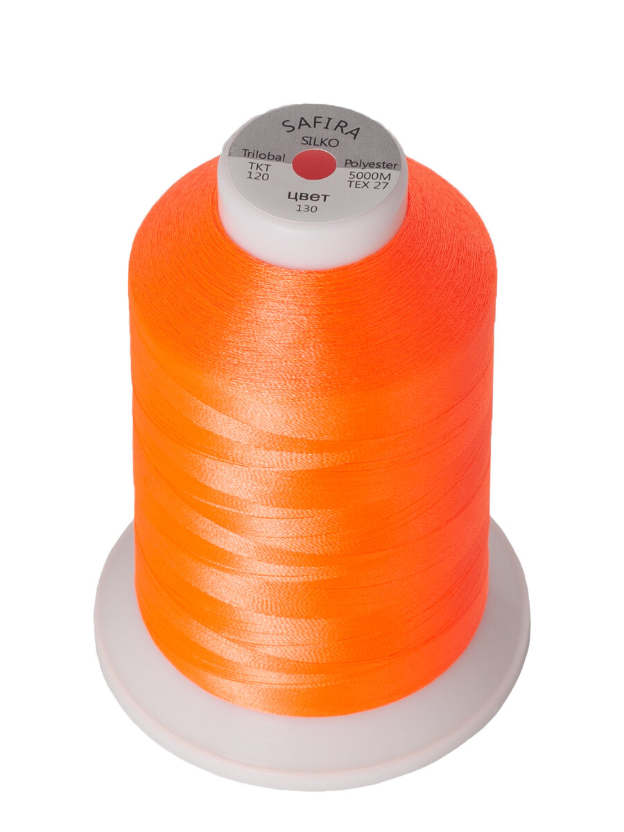 Нитки швейные для вышивания SAFIRA 120D/2, 5000м — фото 1