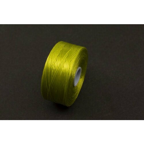 Нить для бисера S-Lon, размер D, цвет chartruese, нейлон, 1030-401, катушка около 71м