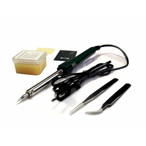 Паяльник электрический с набором инструментов и аксессуаров 6пр220V50Hz60W пинцеты-2шт расходникив сумке Rock FORCE RF-8272-6 7430₽