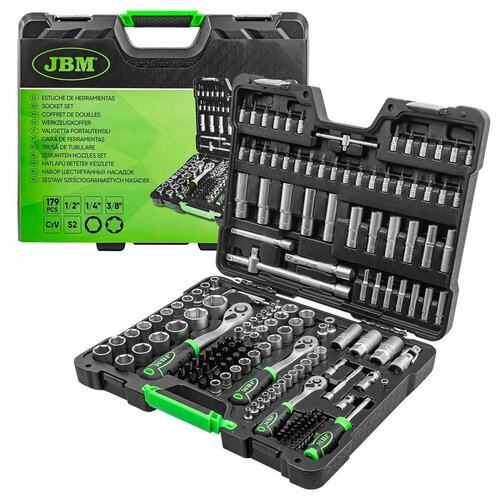 Набор инструментов 179пр.1/4'3/8'1/2'(6гр.)(4-32мм) JBM 54035