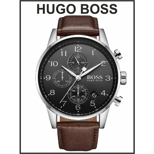 фото Наручные часы boss, серый, коричневый