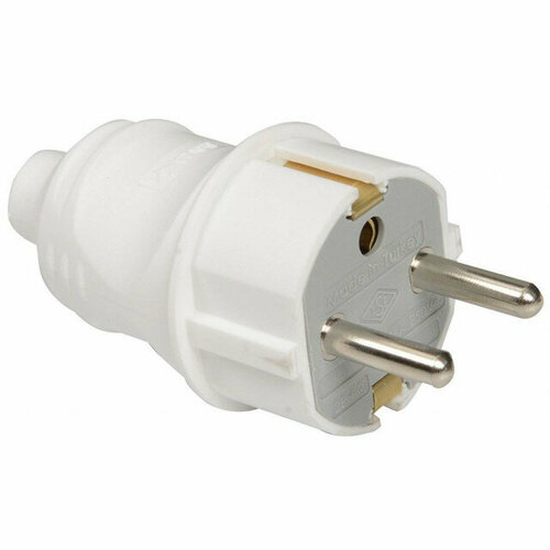 Вилка штепсельная FAR 16А с заземлением белый 537₽