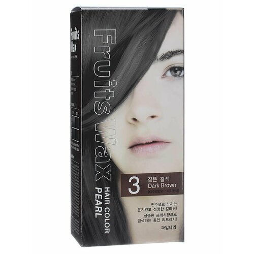 Краска для волос на фруктовой основе Fruits Wax Pearl Hair Color #03 60мл*60гр, WELCOS