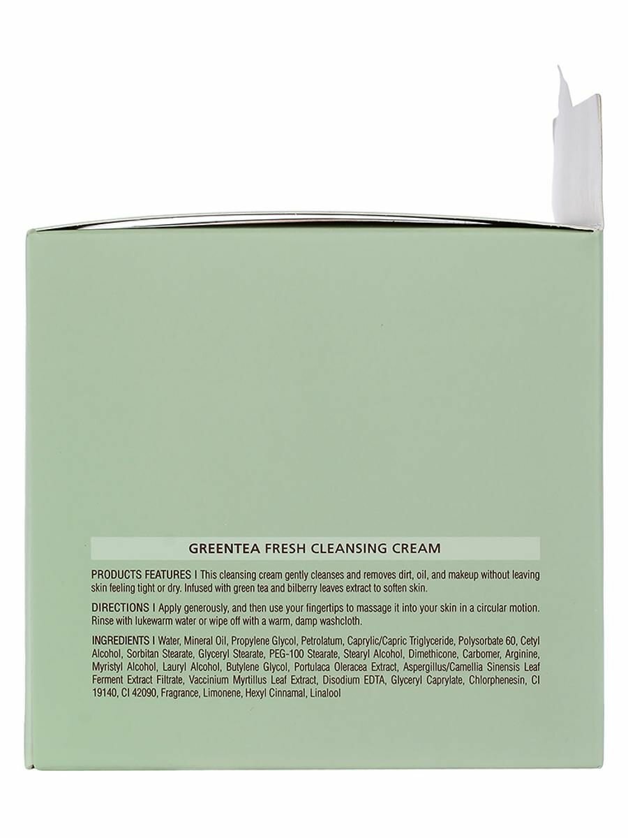 Очищающий крем с экстрактом зеленого чая Green Tea Fresh Cleansing Cream Welcos - фото №11