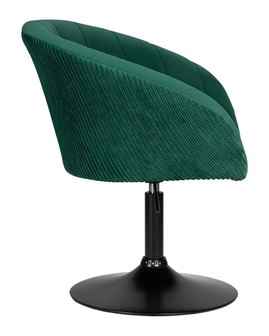 Кресло DOBRIN Кресло дизайнерское DOBRIN EDISON BLACK, зеленый велюр (1922-9) арт. LM-8600_BlackBase
