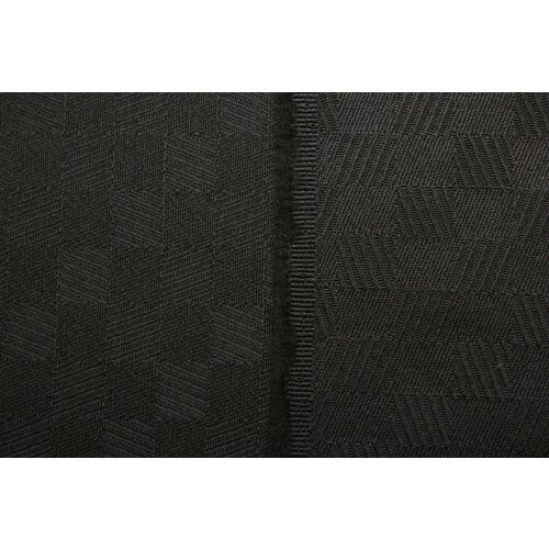 Ткань Шерсть-жаккард Marlane чёрная в шашечку, ш160см, 0,5 м