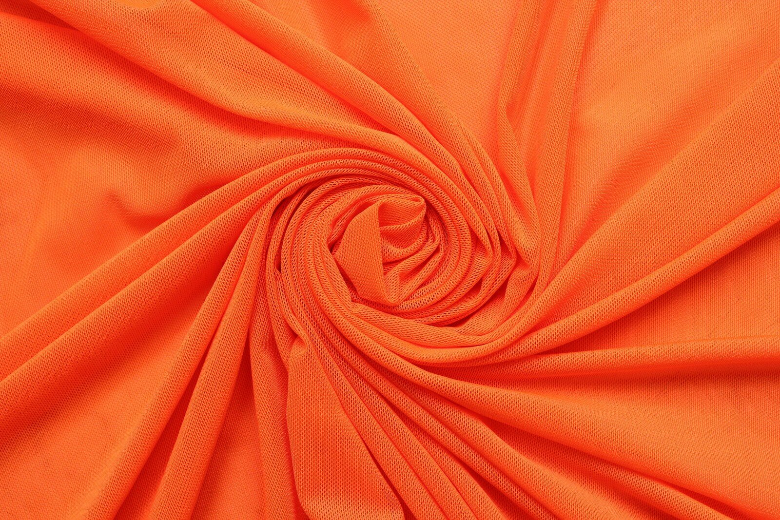 Ткань Трикотаж сетчатый ярко-оранжевый, ш152см, 0,5 м