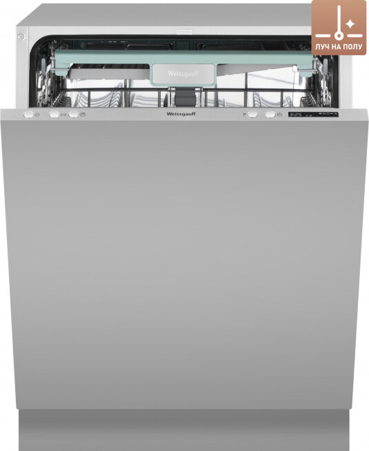 Встраиваемая посудомоечная машина с лучом на полу Weissgauff BDW 6043 D (38180)