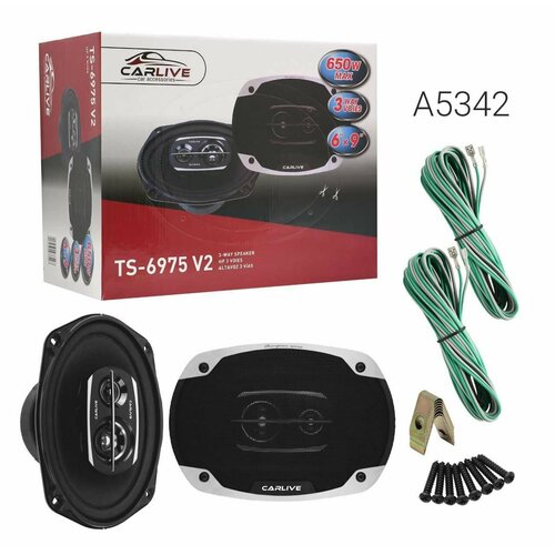 Автомобильные динамики 2 шт 6x9 дюймов Колонки TS-6975V2 Комплект из 2 штук Коаксиальная акустика 4-х полосная Овалы 719900₽
