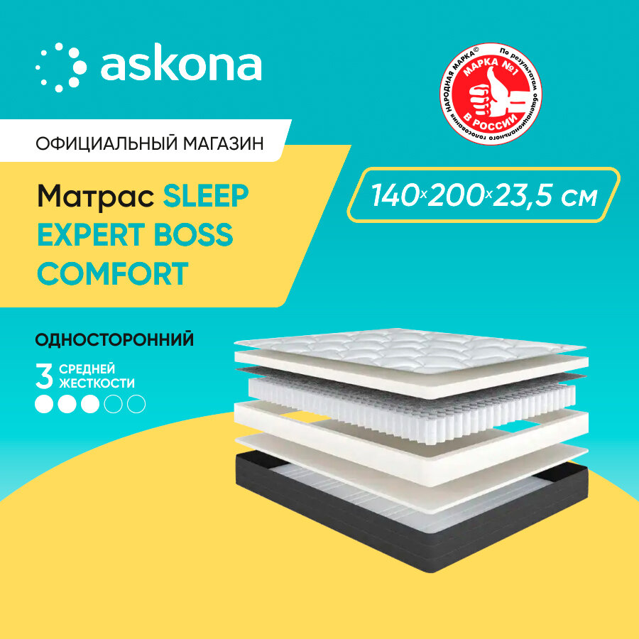 Матрас анатомический Askona (Аскона) Sleep Expert Boss Comfort 140х200