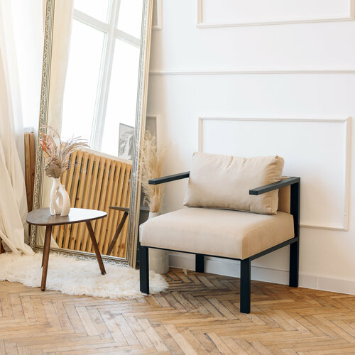 Кресло лофт Exotic 70x70x80 обивка велюр цвет бежевый 14500₽