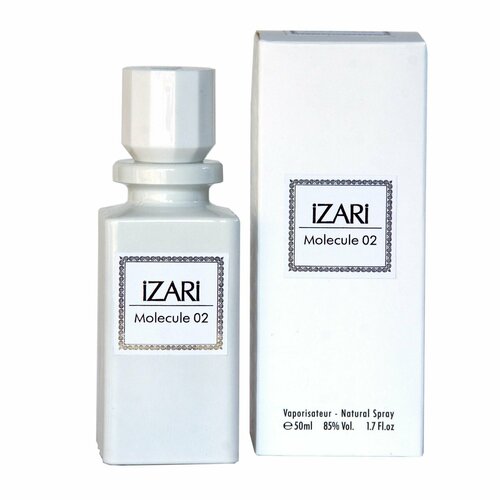 Духи женские/духи мужские iZARi Molecule 02, стойкий парфюм на 72 часа, парфюмерная вода/туалетная вода с амбровым ароматом, арабские духи, 50 мл