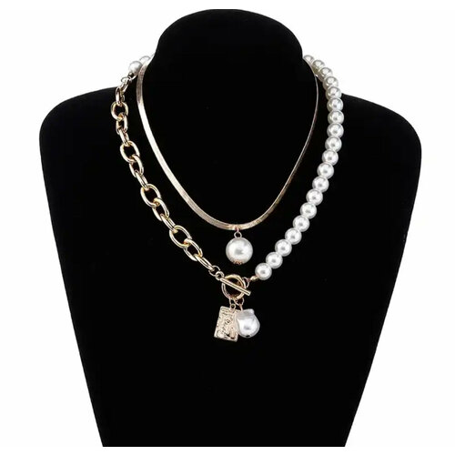 Колье VALERON, белый, золотой