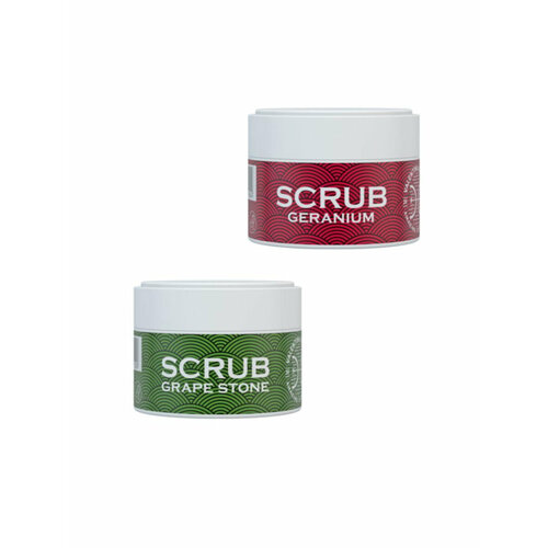 Valentina Kostina cosmetics Набор Скраб для тела и кожи головы Герань SCRUB GERANIUM 100 мл Скраб для тела Виноградная косточка SCRUB GRAPE STONE 100 мл 800₽