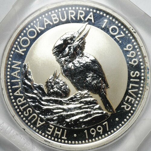 Монета 1 доллар 1997 Австралийская Кукабара Австралия клуб нумизмат монета доллар багамских островов 1966 года серебро елизавета ii