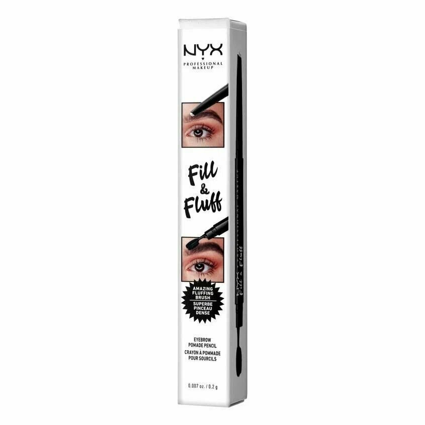 NYX professional makeup Карандаш для бровей Fill & Fluff Eyebrow Pomade, оттенок clear