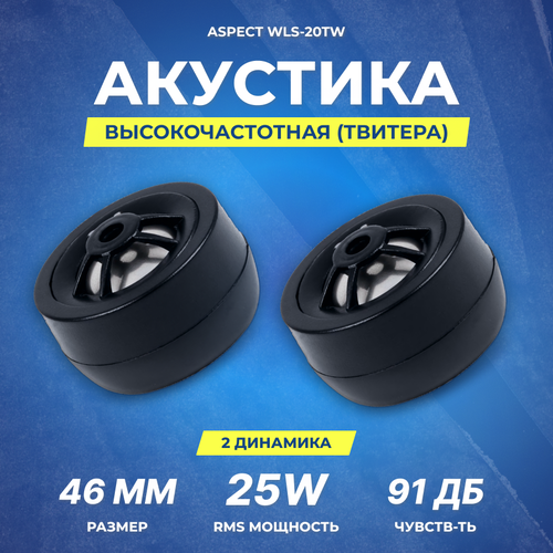 Акустика твитер Aspect WLS-20TW 25 см RMSMAX 2060 Вт 4 Ом 2 кГц-20 кГц Кроссовер 4 кГц - 6дБокт в комплекте 189000₽