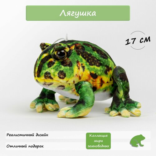 фото Реалистичная мягкая игрушка "абвгдейка", лягушка, 17 см