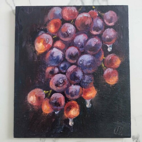 Картина на холсте 16,5х19 см миниатюра 