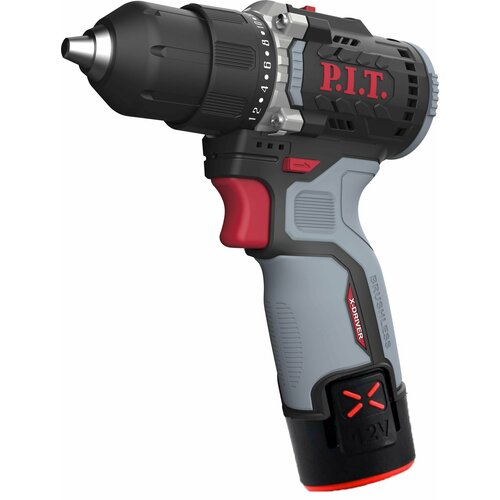 Дрель-шуруповерт бесщеточная аккумуляторная PIT PBM12K-10B2 в кейсе 12В 35 Нм АКБ и ЗУ 6735₽