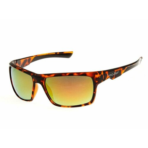 Солнцезащитные очки Lucky John, черный, оранжевый
