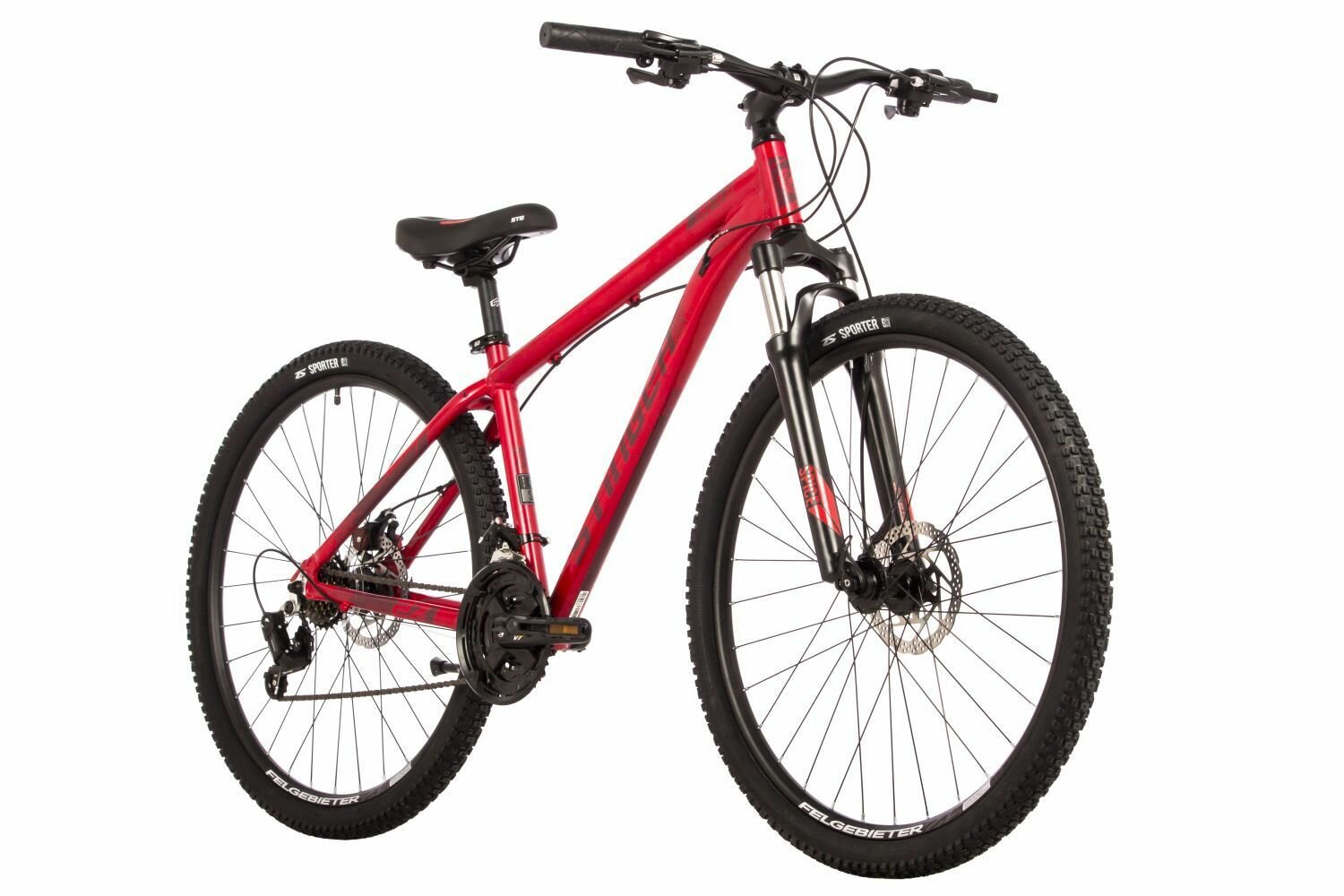 Велосипед STINGER 27.5" ELEMENT EVO красный, алюминий, размер 20"