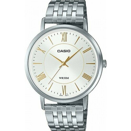 наручные часы casio collection mtp b110d 7av серебряный белый Наручные часы CASIO, серебряный