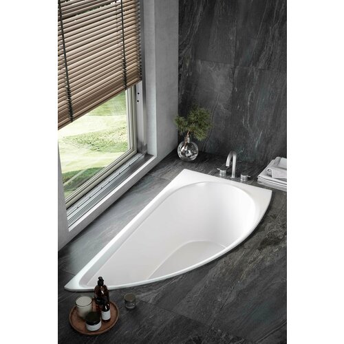 Акриловая ванна на каркасе Trende Komfort 150х75 левая, акрил, TRE13-15075L